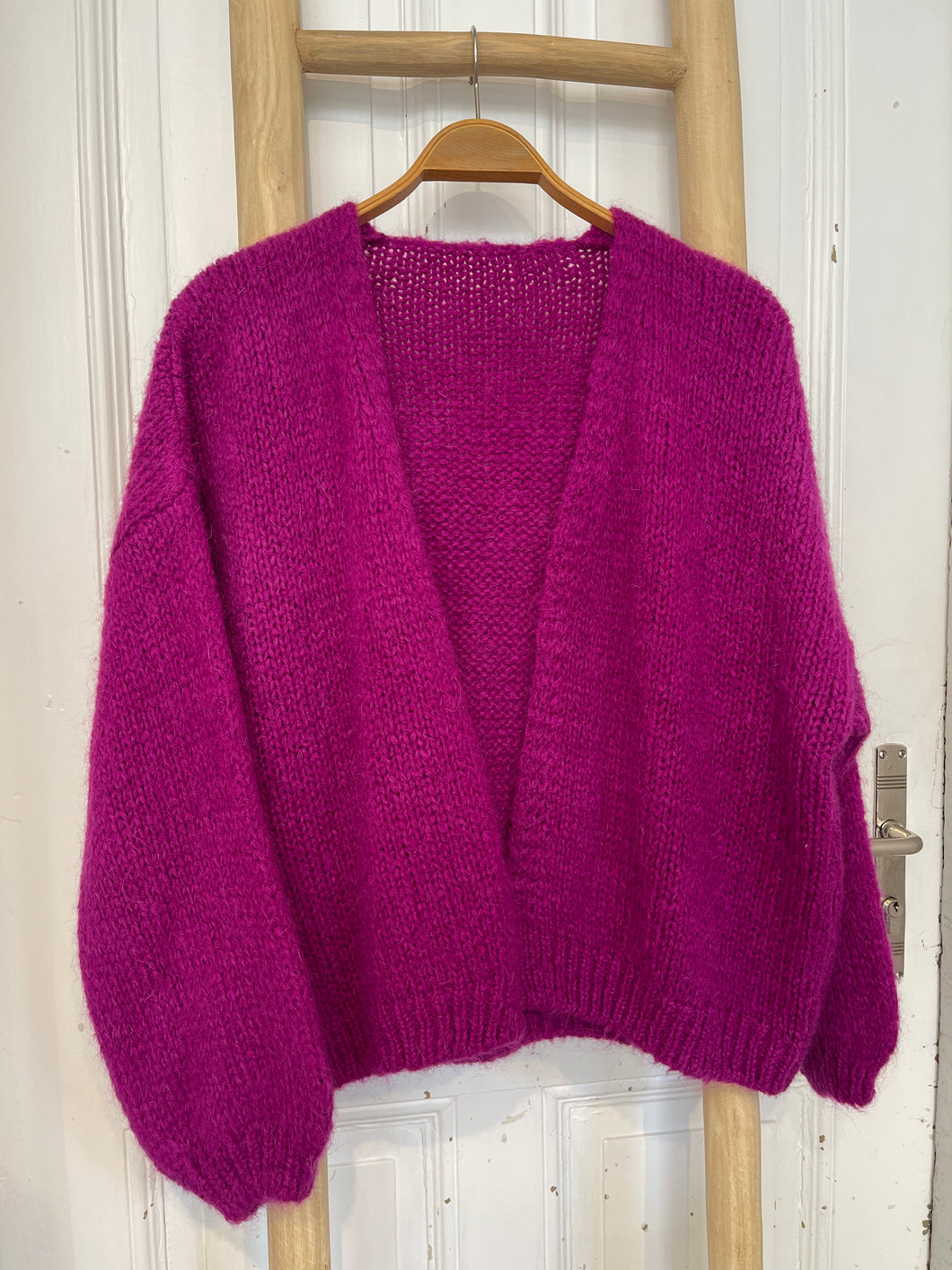 Strickjacke magenta