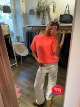 Lade das Bild in den Galerie-Viewer, Kurzarm Pullover coral
