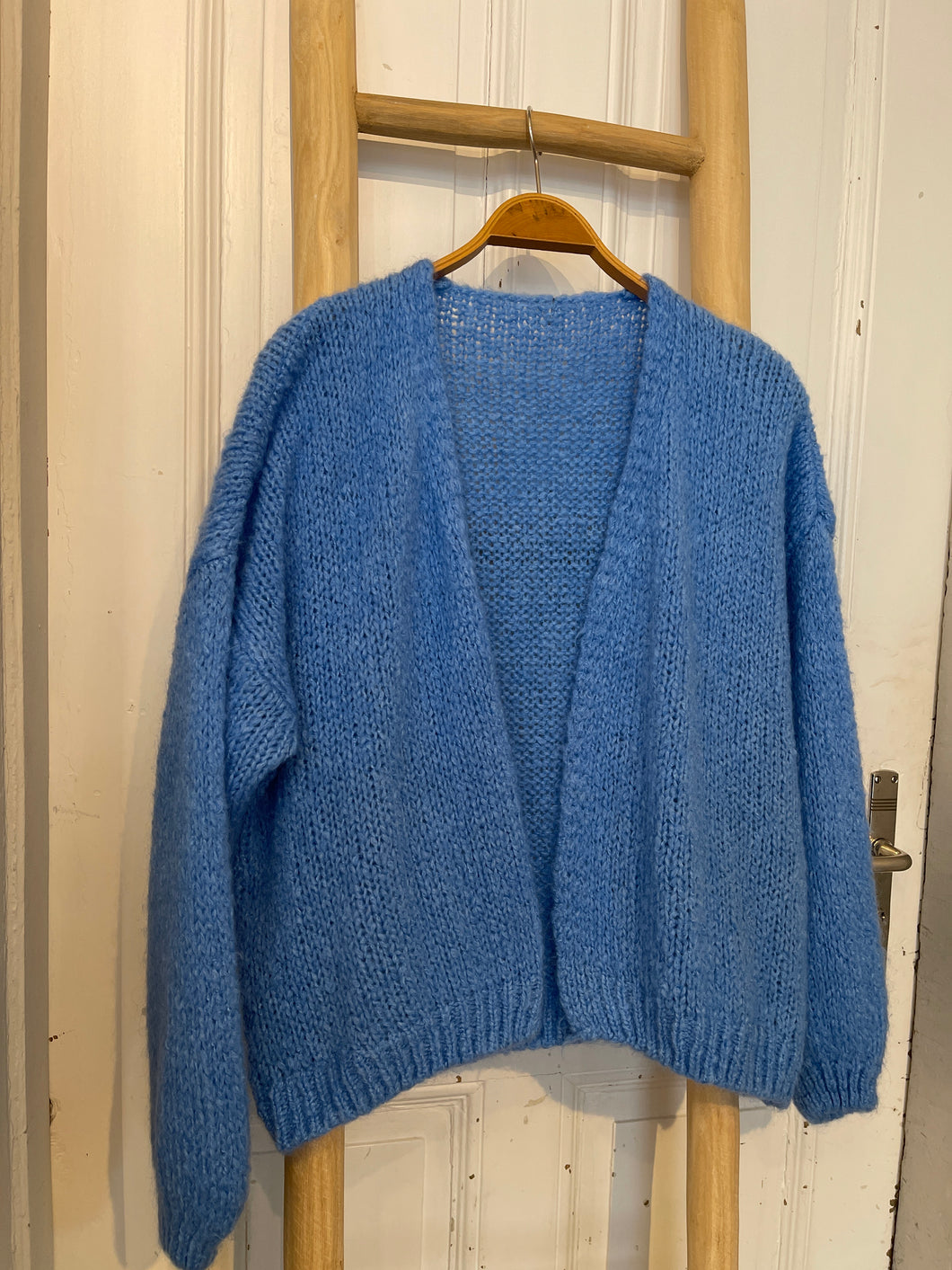 Strickjacke blau