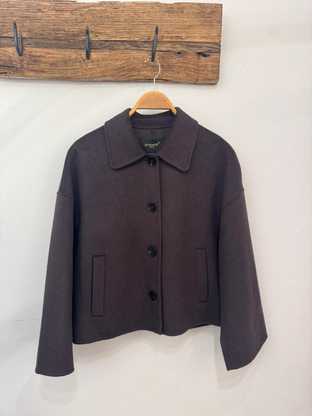 Wolljacke dunkelbraun