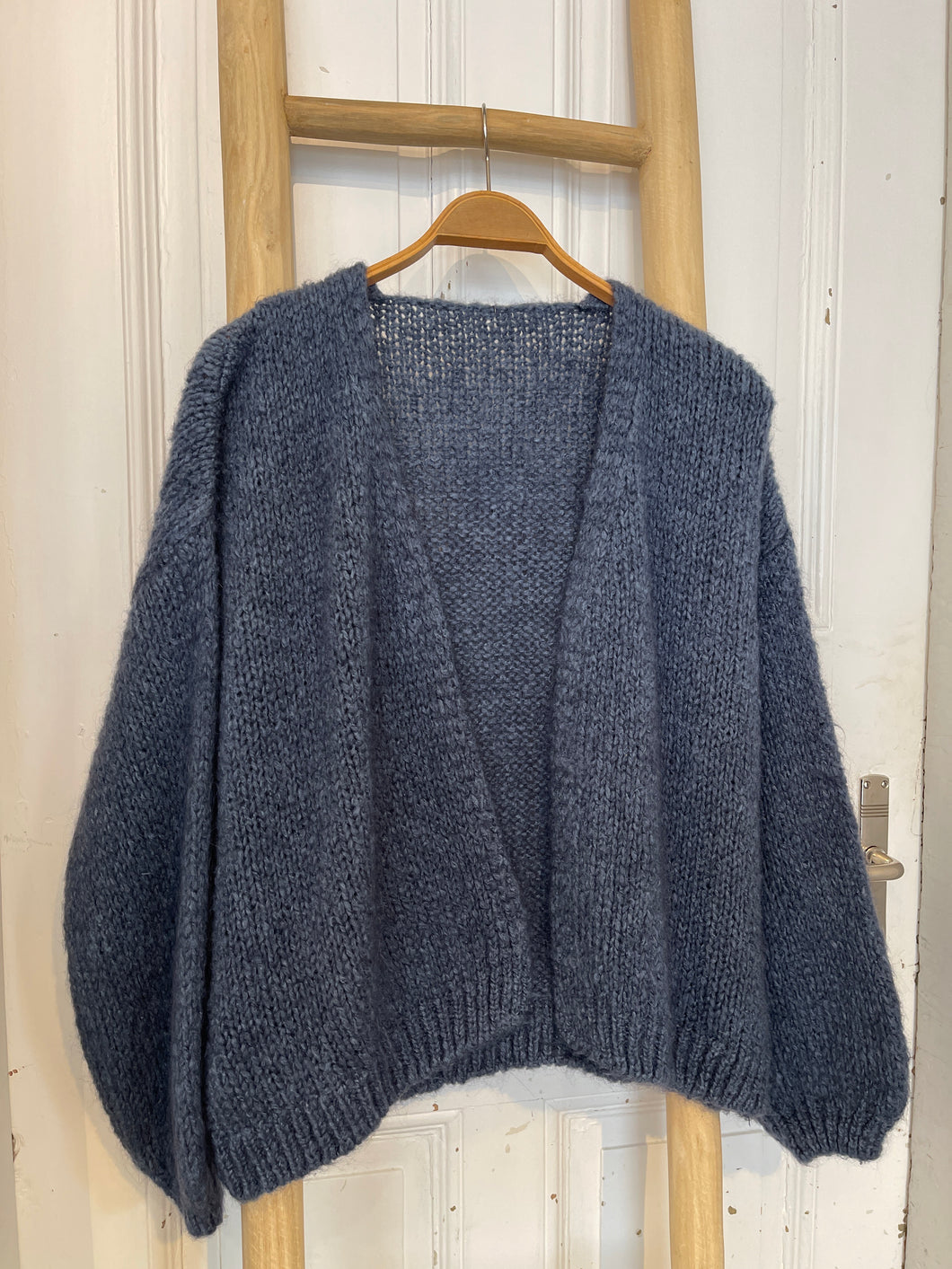 Strickjacke blau