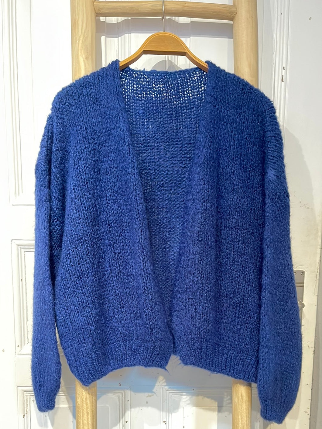 Strickjacke blau