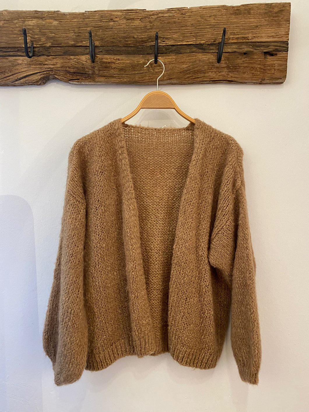 Strickjacke Cognac