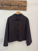 Lade das Bild in den Galerie-Viewer, Wolljacke dunkelbraun
