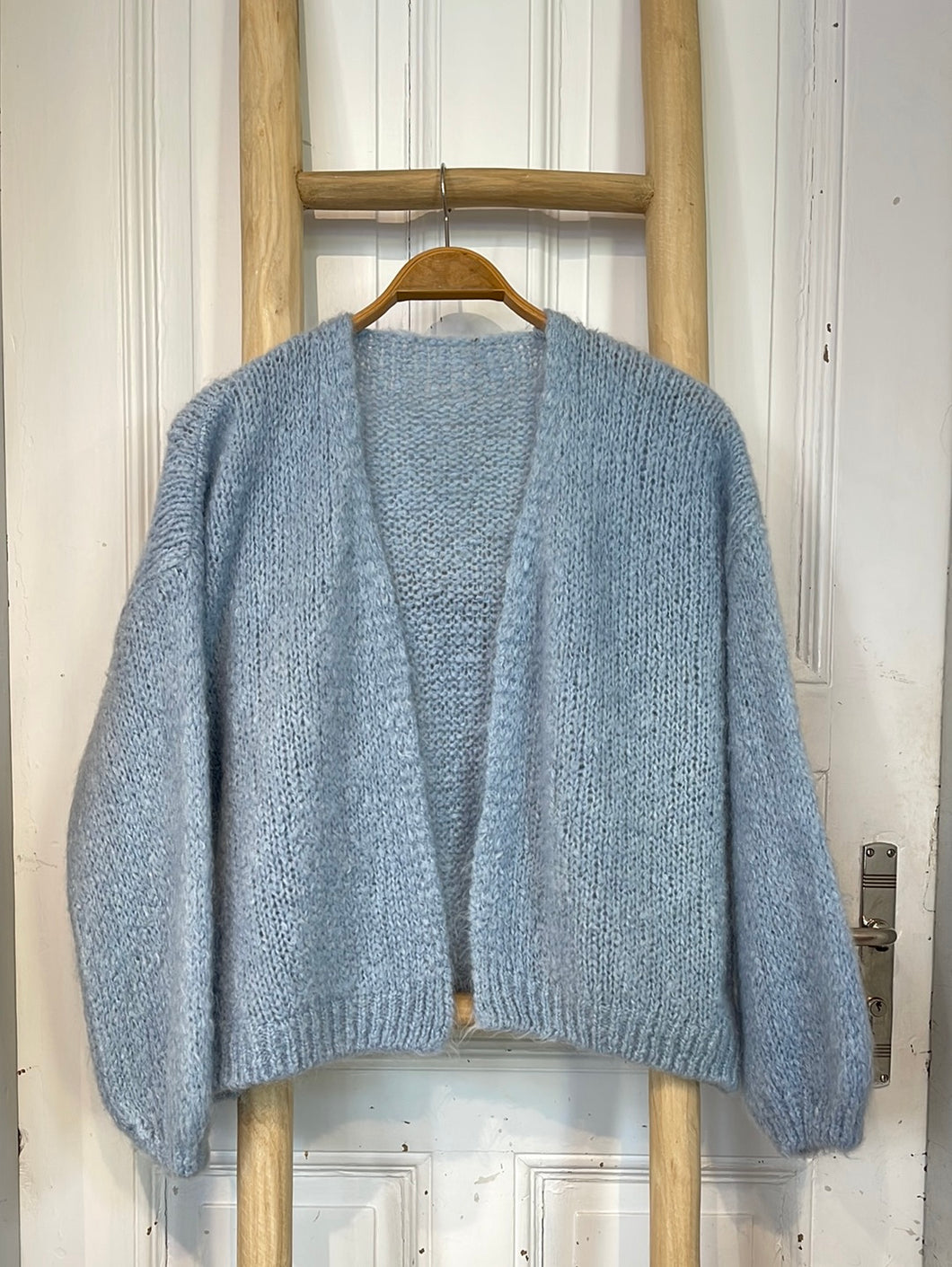 Strickjacke babyblau