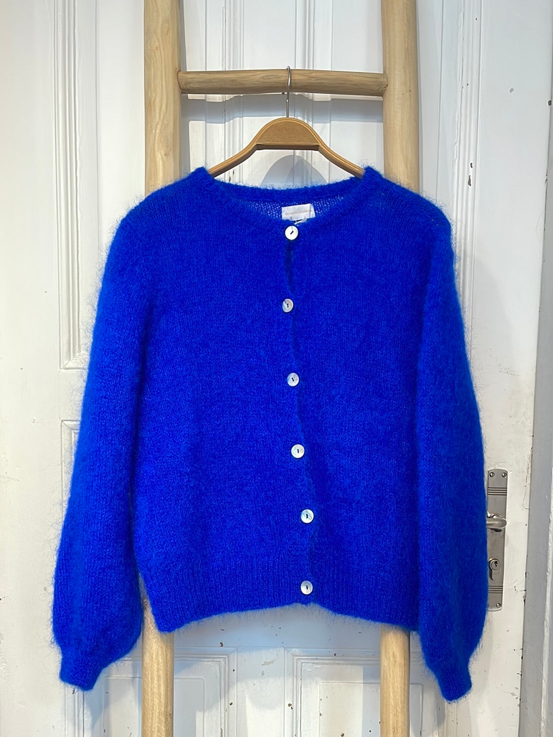 Mohair Strickjacke royalblau - Main Image
